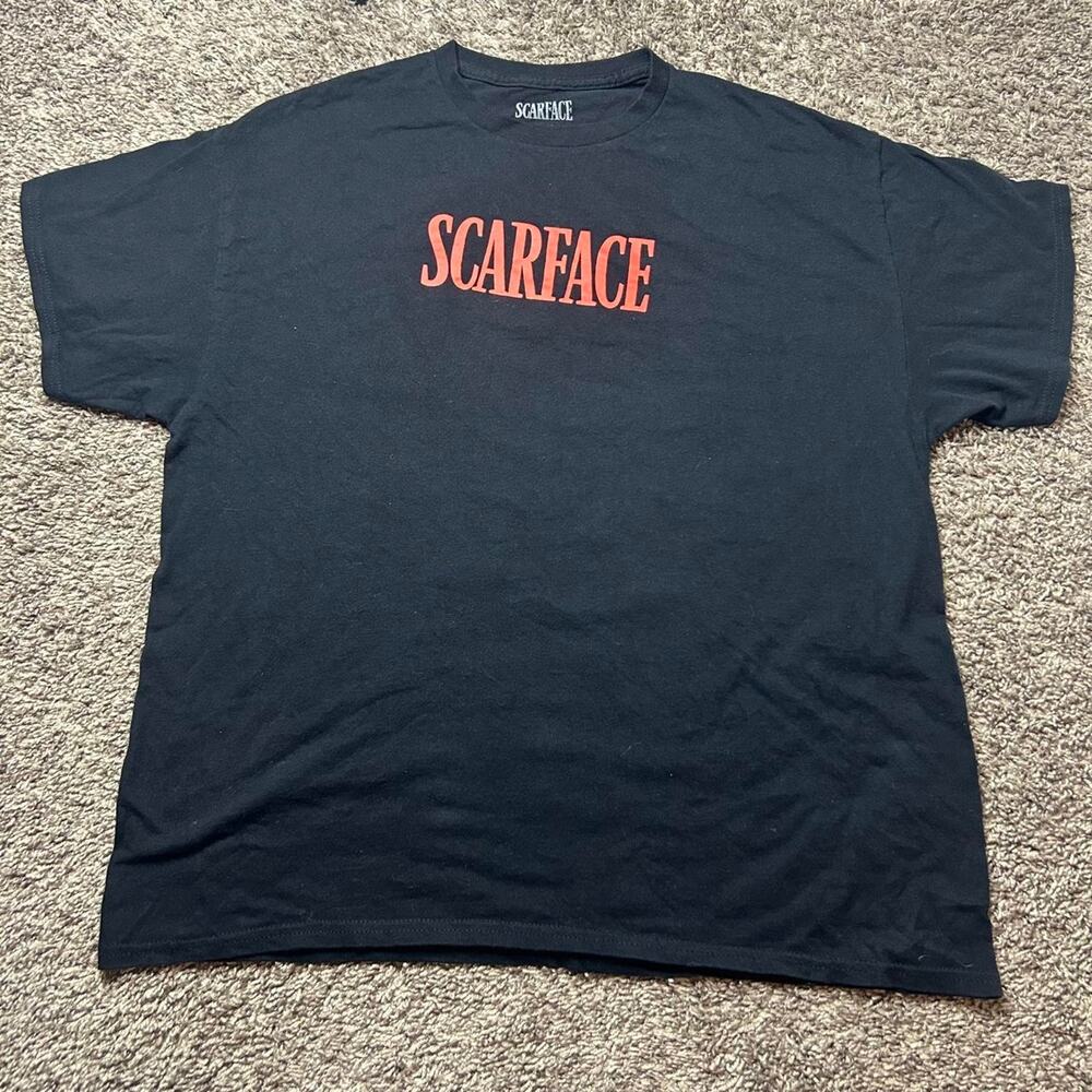 Scarface black t shirt with red